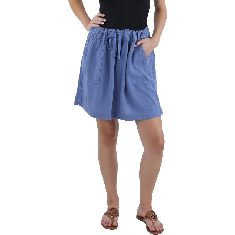 Dash Womens Split Hem Woven A-Line Skirt