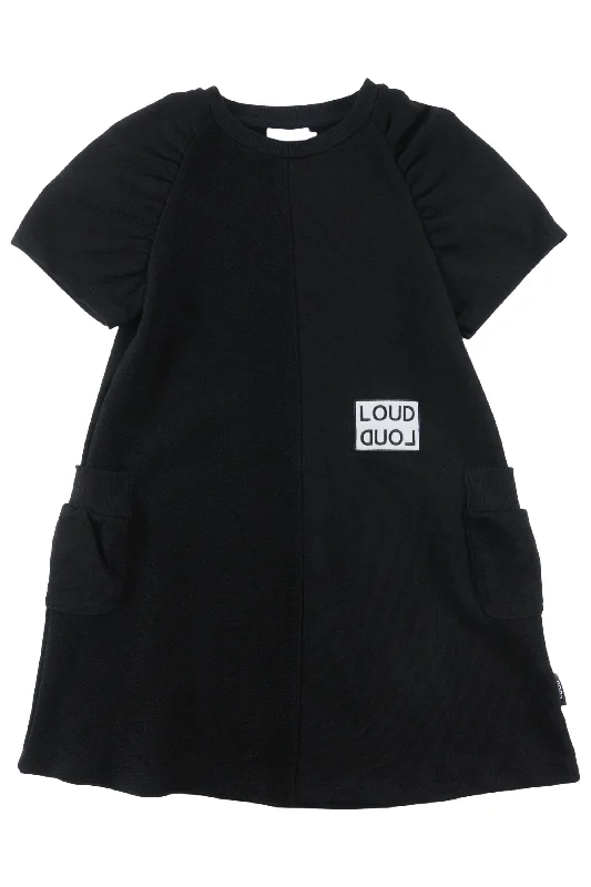 LOUD APPAREL BLACK AE RAGLAN DRESS